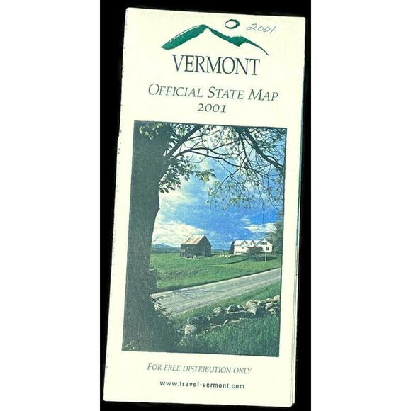 2001 Vermont State Map Vintage Official Ephemera Travel Trip Tourism Vacation - Picture 1 of 4